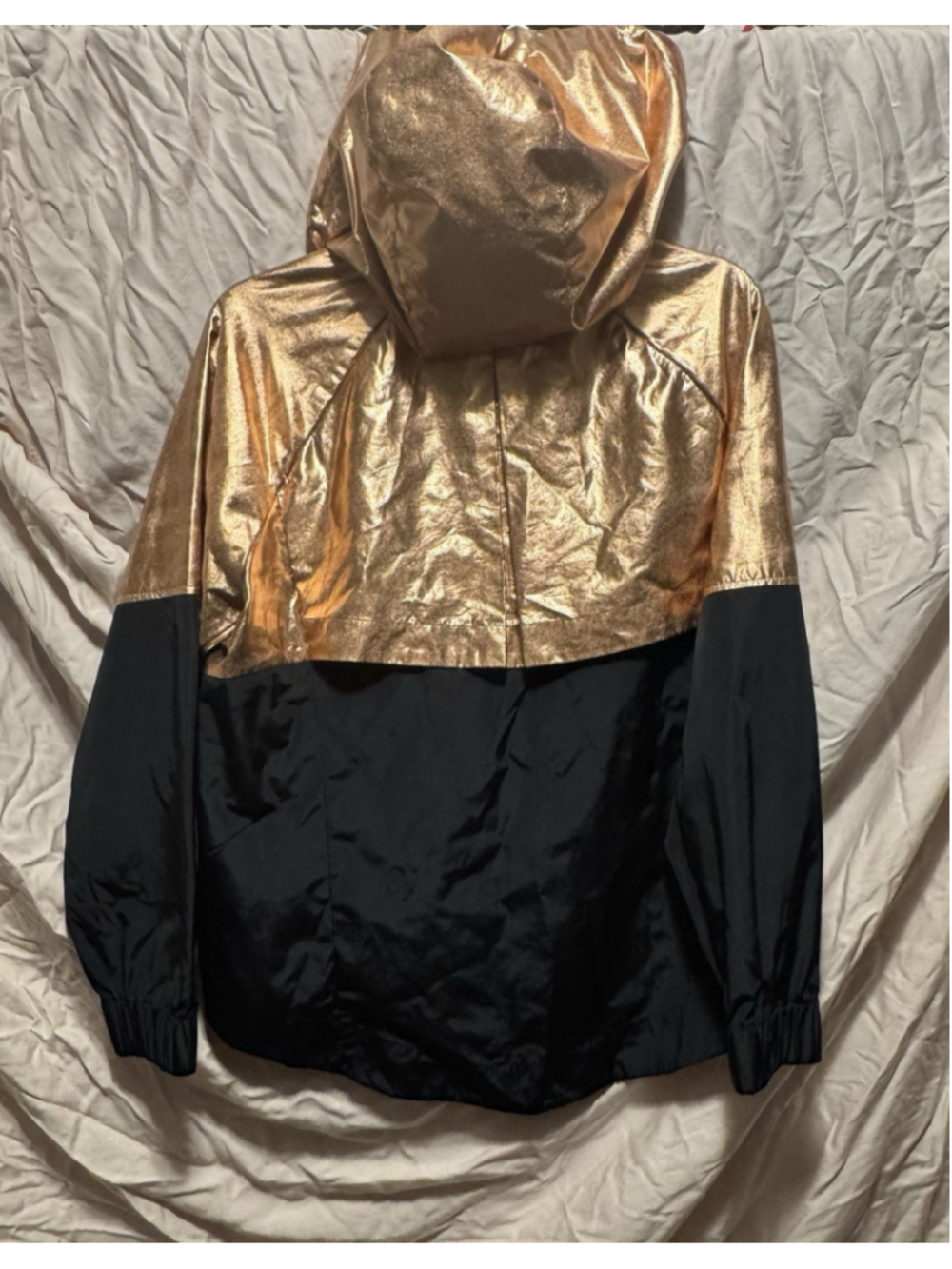 DKNY Copper and Black Windbreaker Jacket Women's Size Small
